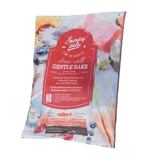 Graanvrij hondensnack met verse zalm Adult - Sunday Pets Gentle Bake 36gr