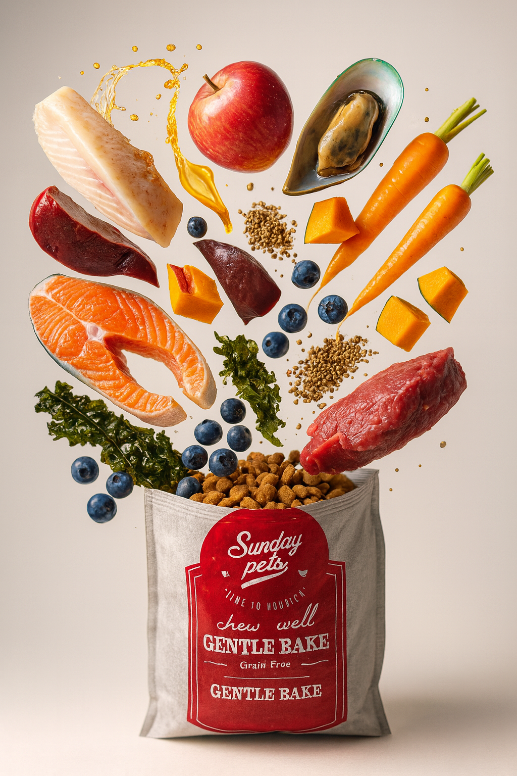 Hypoallergeen kattenvoer Wilde Hoki Adult - Sunday Pets Gentle Baked 1,3kg